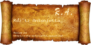 Rátz Antonietta névjegykártya